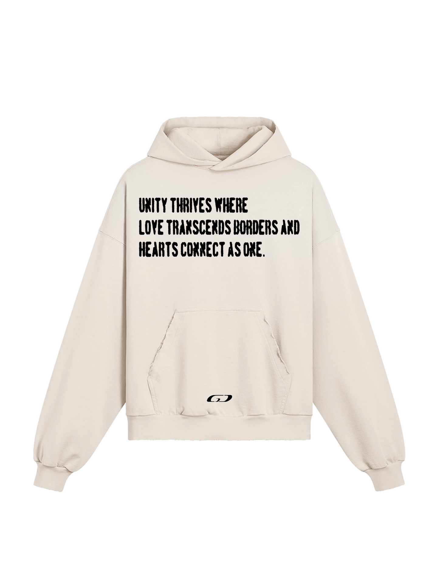 UNITY SUN FADED RIPPED POCKET HOODIE