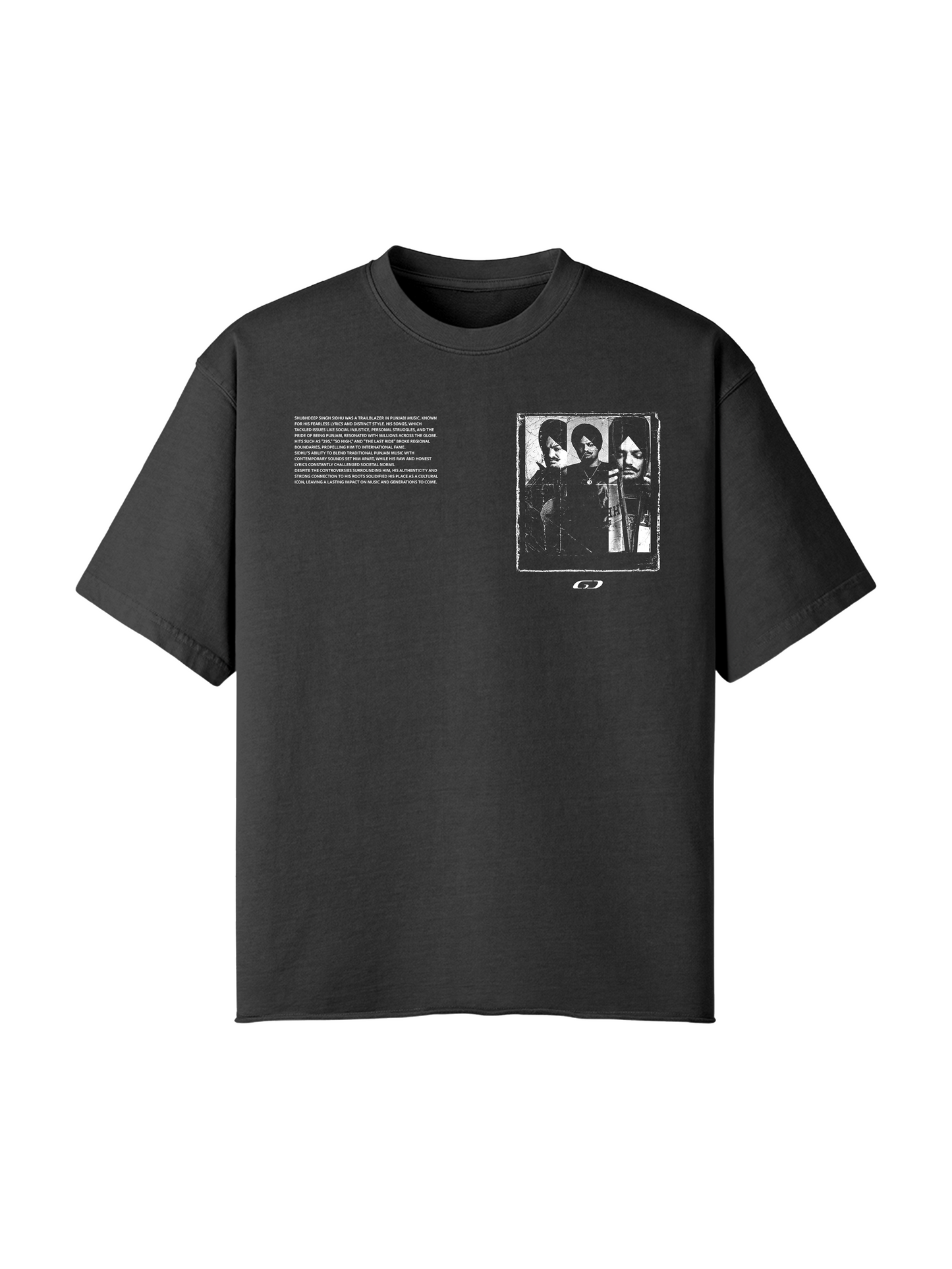SIDHU MOOSE WALA FADED RAW HEM T-SHIRT