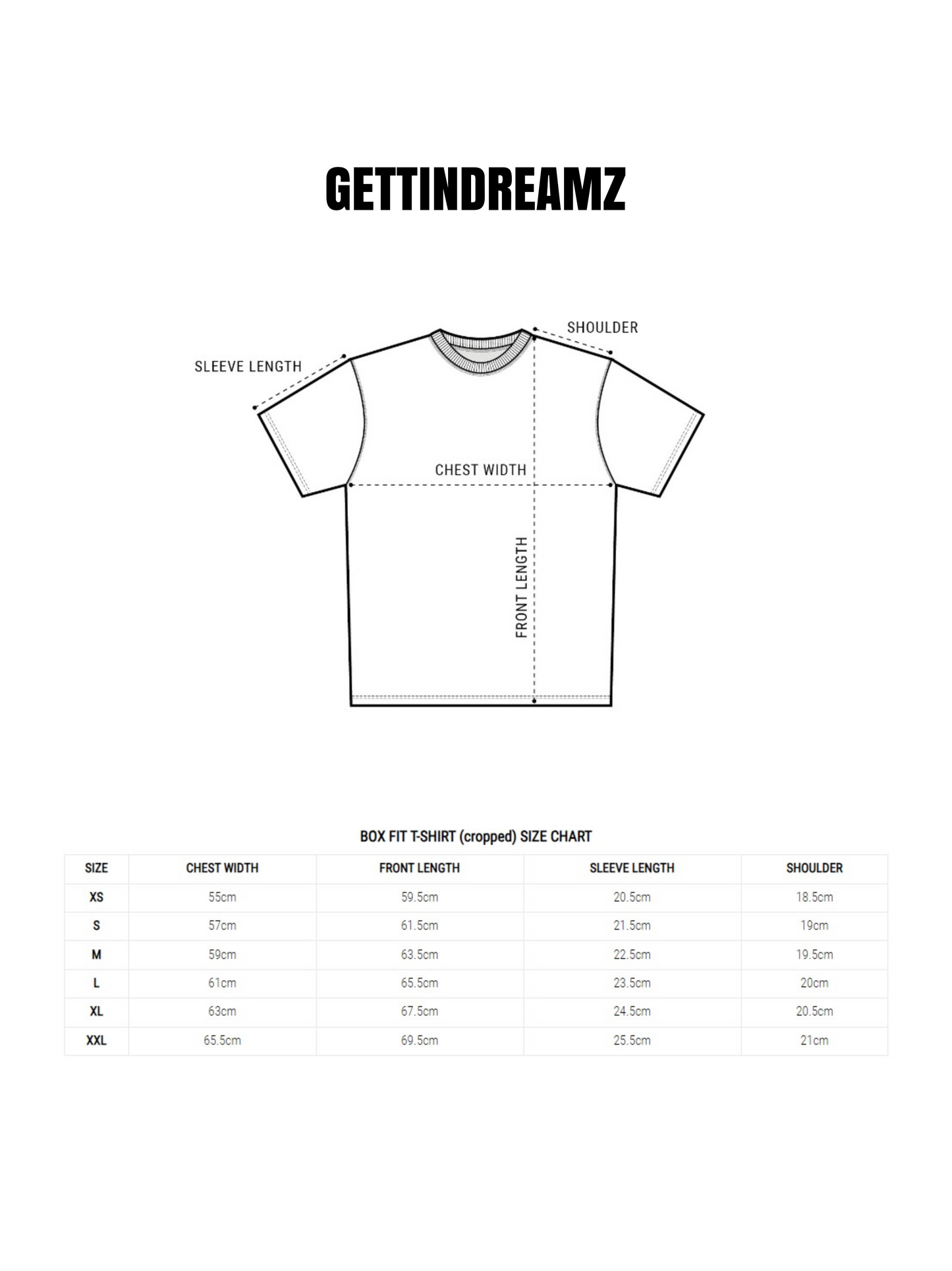 GETTINDREAMZ CROPPED T-SHIRT